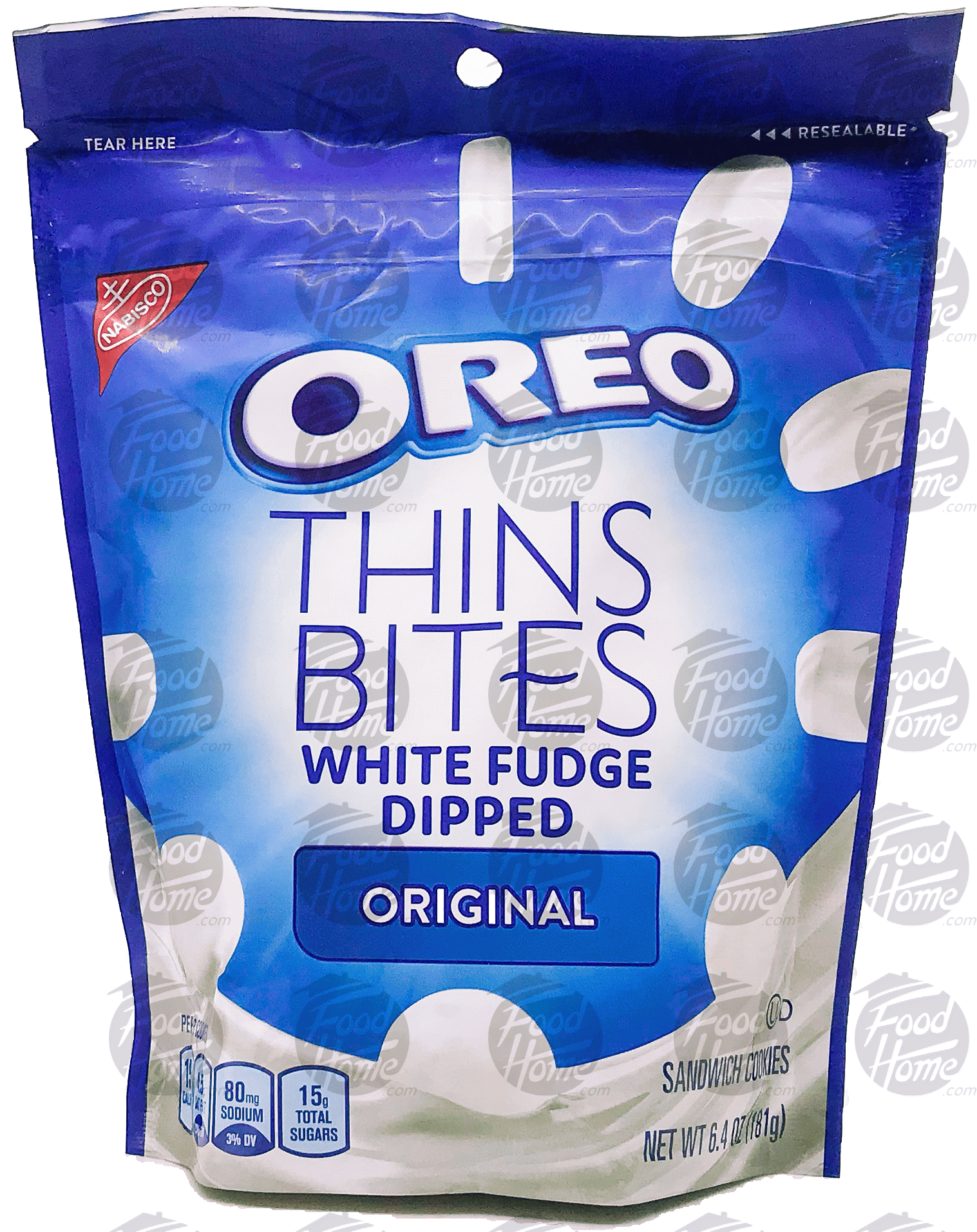 Oreo Thin Bites white fudge dipped original oreo cookies, resealable bag Full-Size Picture